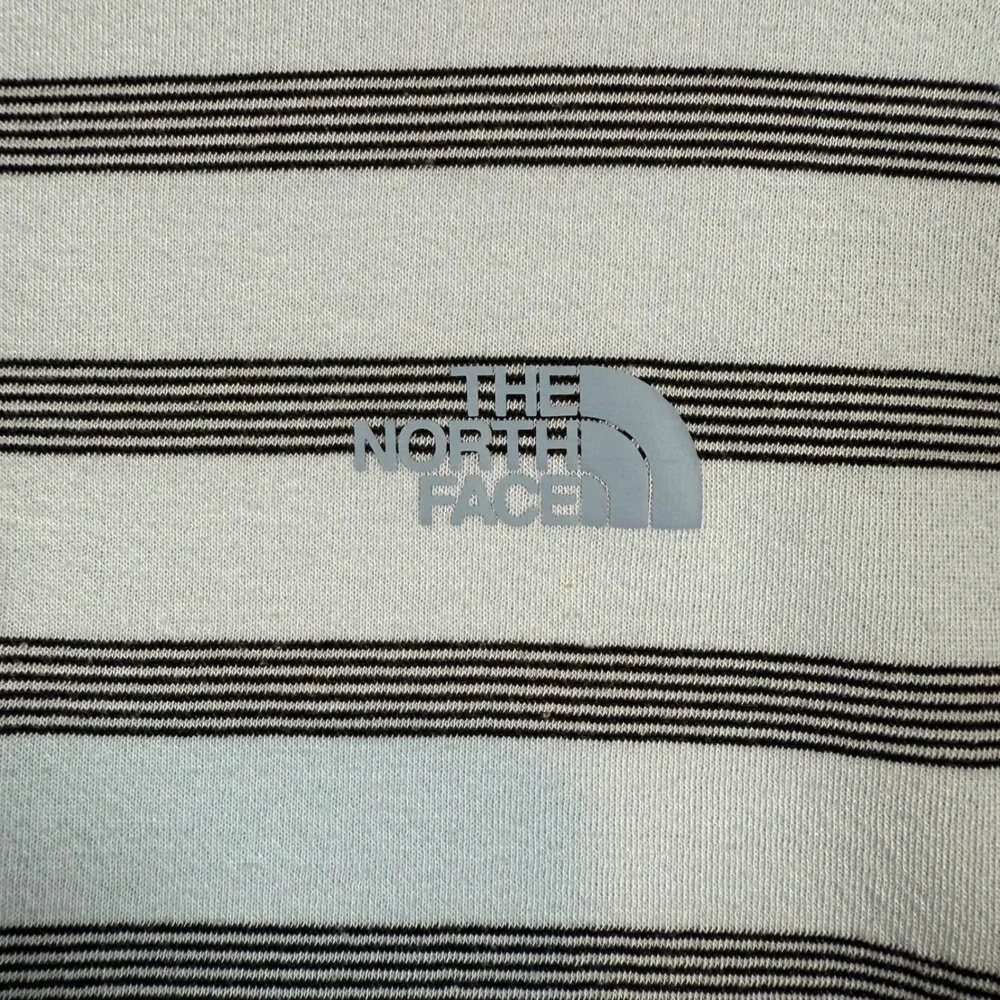 The North Face Mens XXL‎ Polo Shirt Blue Black Stripe Short Sleeve FlashDry